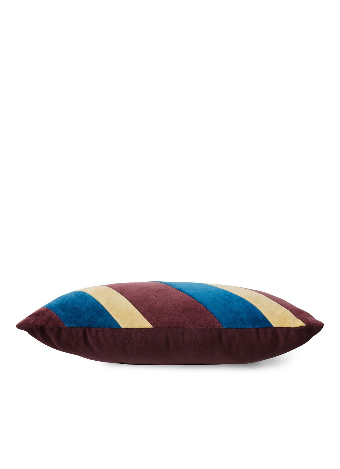 HKliving Striped sierkussen 30 x 50 cm - detail 4 aubergine