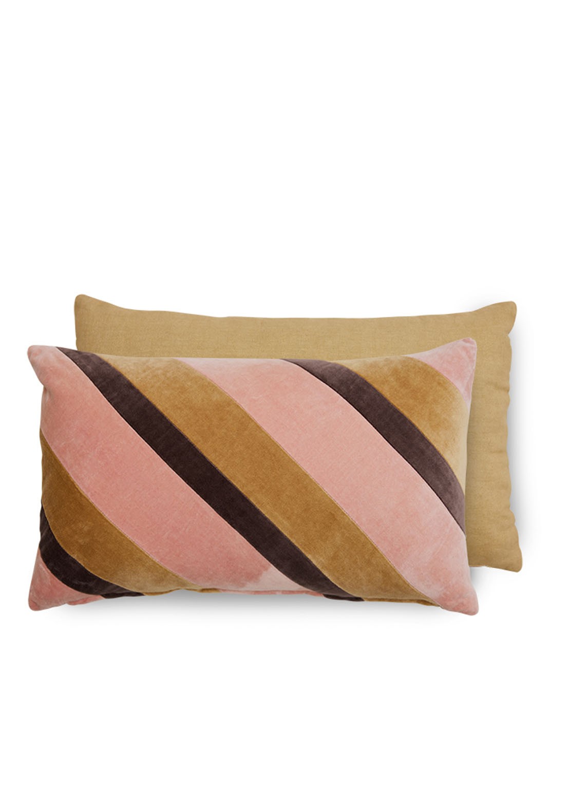 HKliving Striped sierkussen 50 x 30 cm - voorkant multicolor