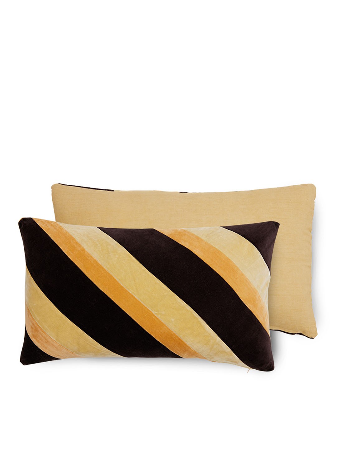 HKliving Striped sierkussen 60 x 35 cm - voorkant 6 abrikoos