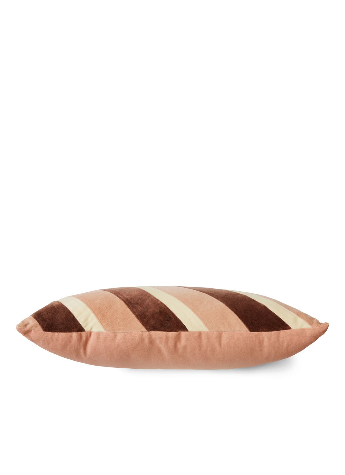 HKliving Striped sierkussen 60 x 35 cm - detail lichtroze