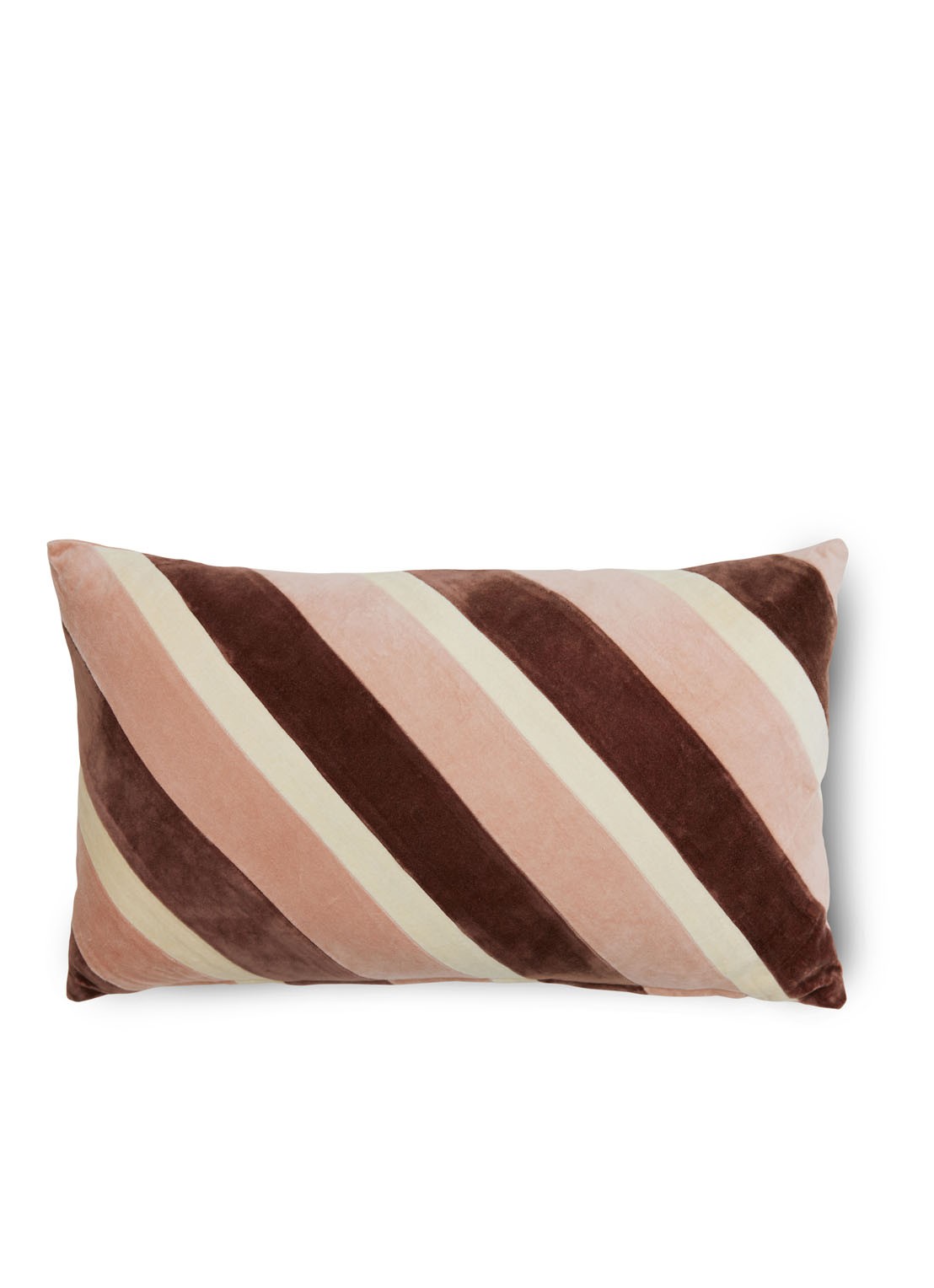 HKliving Striped sierkussen 60 x 35 cm - detail 4 lichtroze