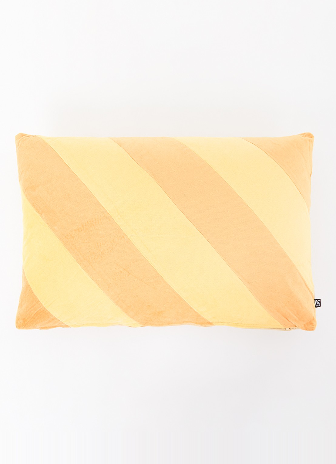 HKliving Striped Velvet sierkussen 40 x 60 cm - voorkant 3 geel