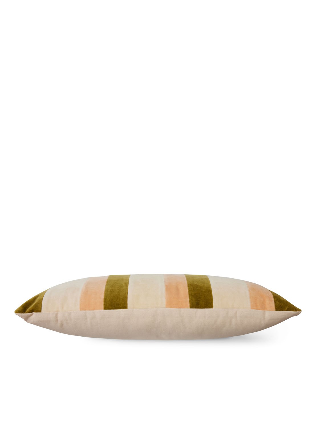 HKliving Striped Velvet sierkussen 60 x 35 cm - detail 2 multicolor