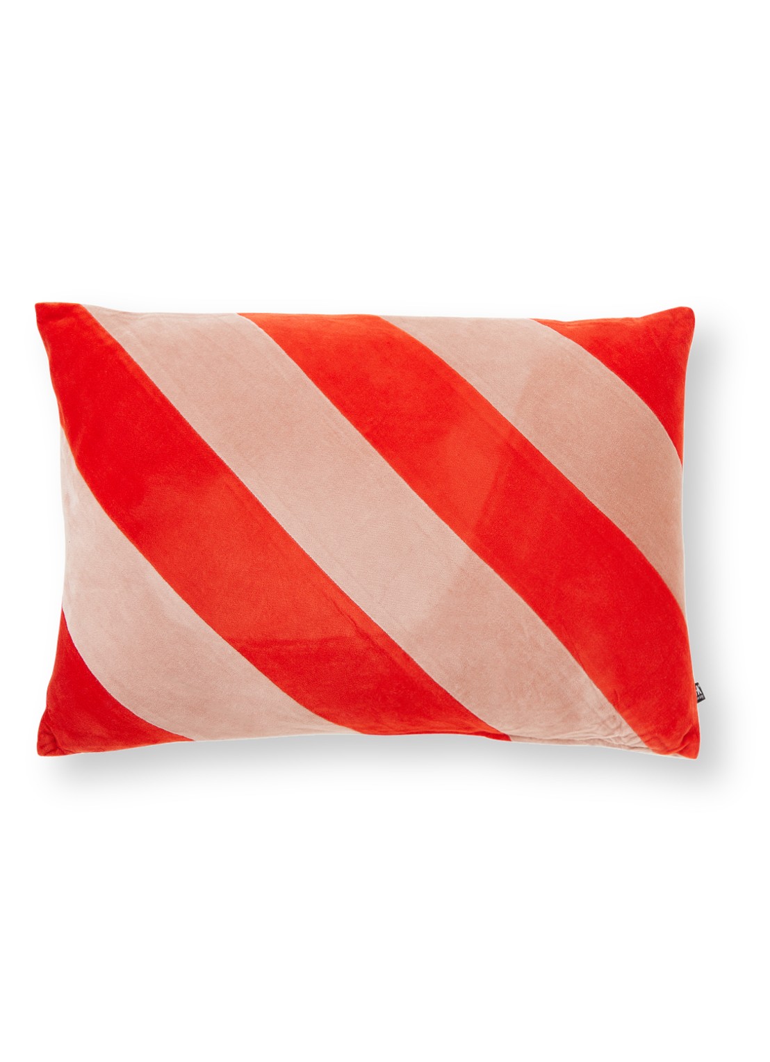 HKliving Striped Velvet sierkussen 60 x 40 cm - voorkant oudroze