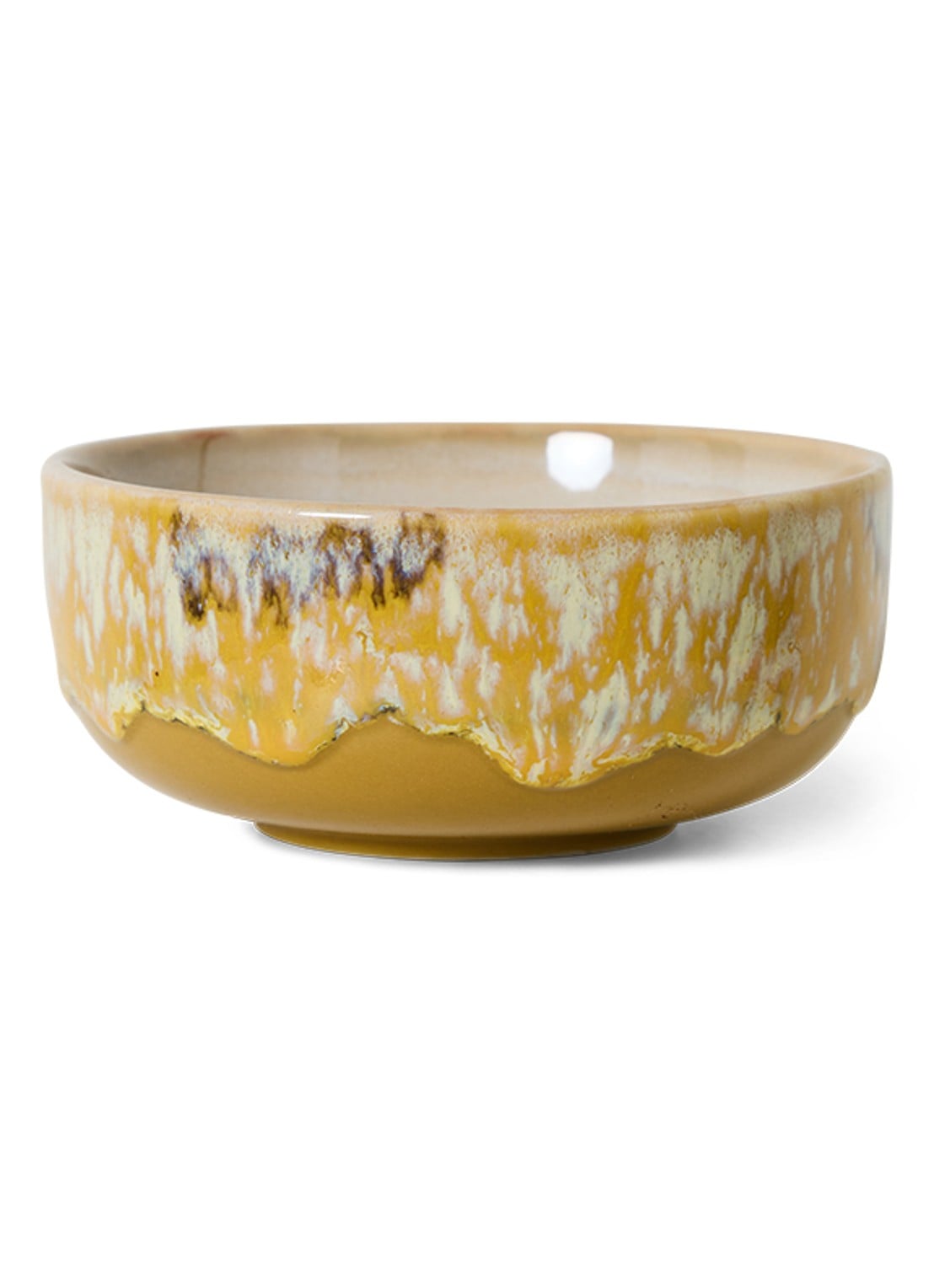 HKliving Sunbeam tapas kom 11 cm - voorkant 2 geel