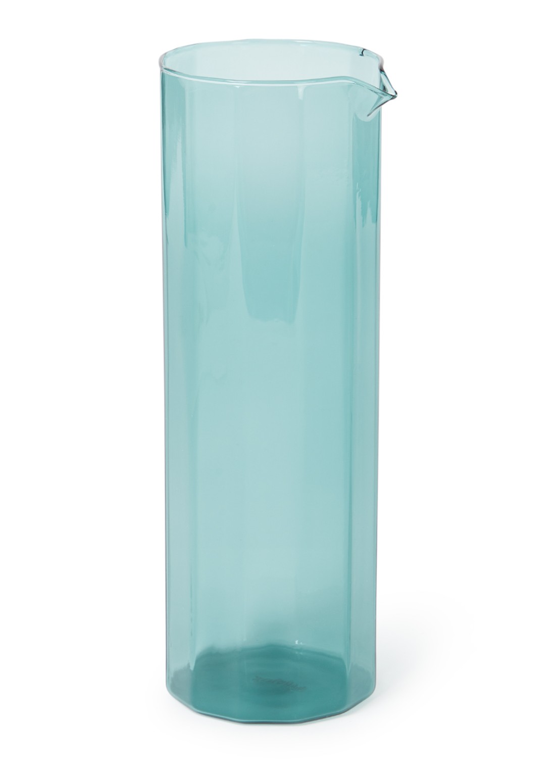 HKliving Sunlit waterkaraf 1,1 liter - voorkant zeegroen