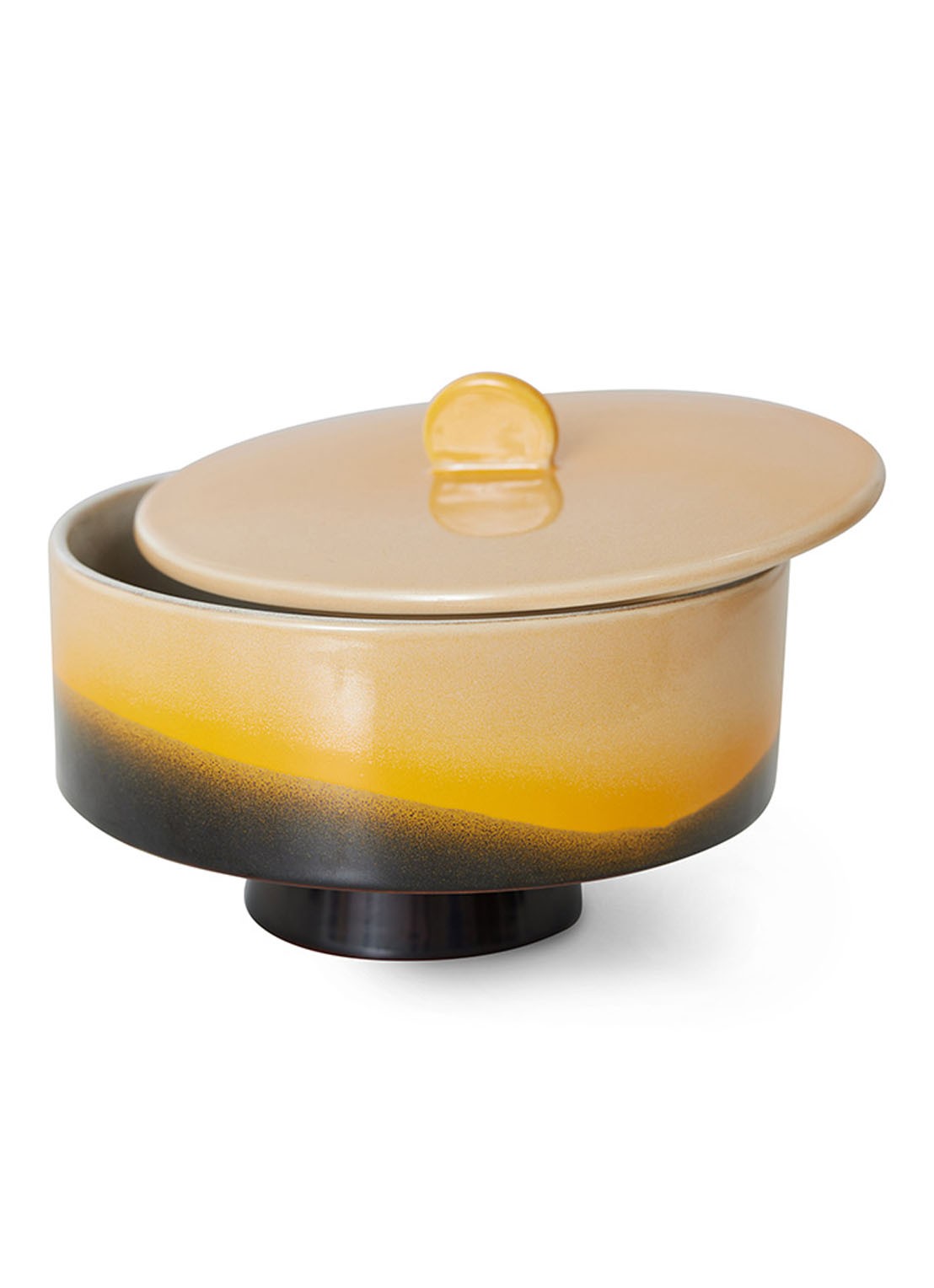 HKliving Sunshine voorraadpot 13 cm - voorkant 2 abrikoos