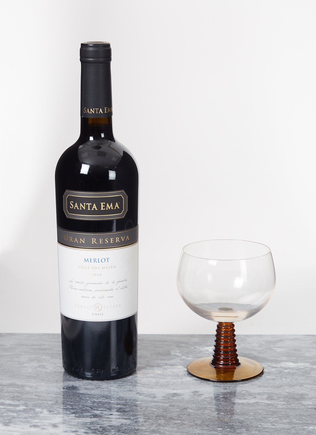 HKliving Swirl laag wijnglas 35 cl - detail 4 okergeel