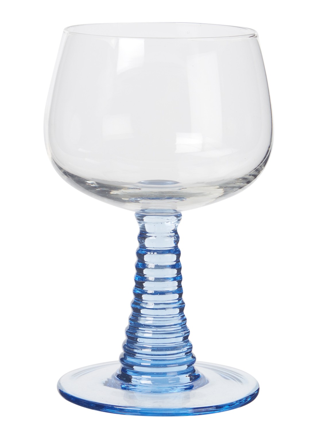 HKliving Swirl wijnglas 8,5 cm - voorkant blauw