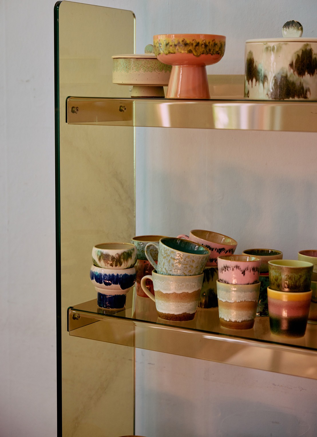HKliving Symbolist lungo mok set van 2 - detail 4 donkerblauw