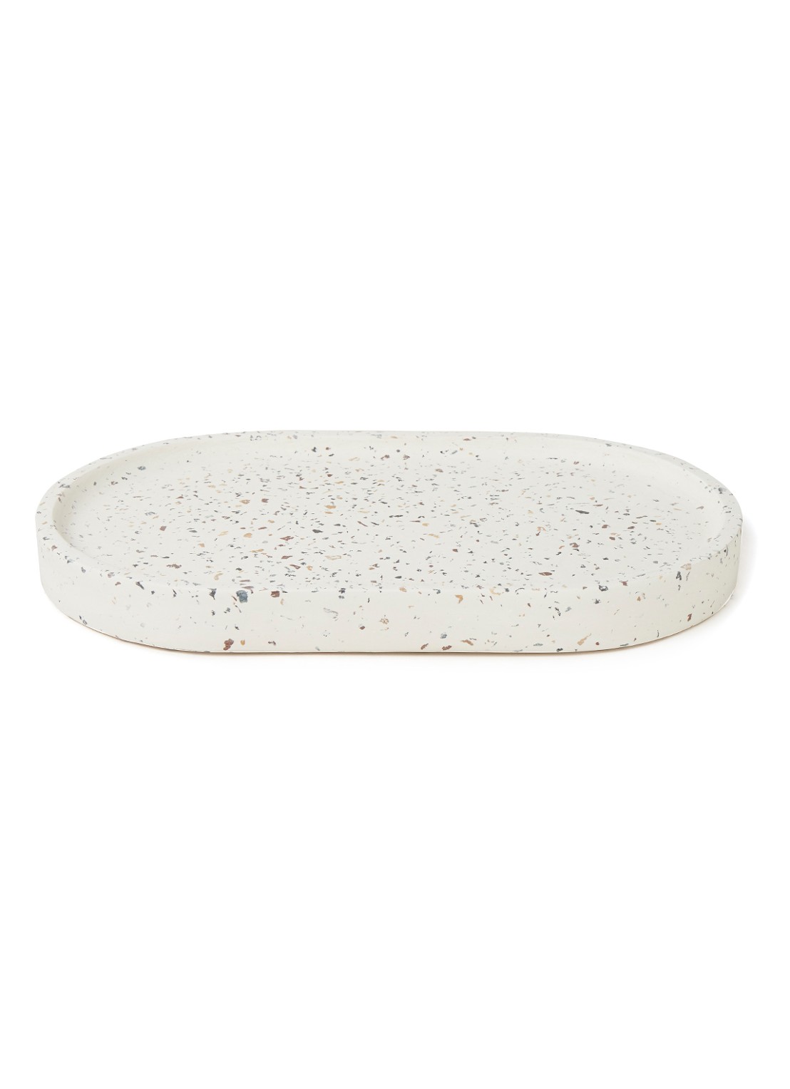 HKliving Terrazzo dienblad 32 cm - voorkant 2 wit
