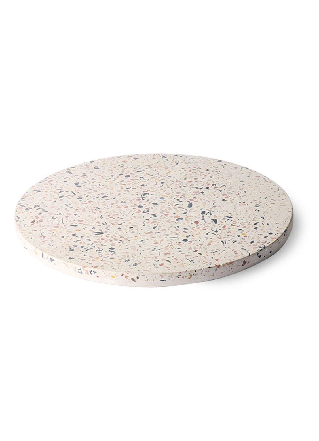 HKliving Terrazzo serveerplank M 20 cm  - voorkant 2 beige