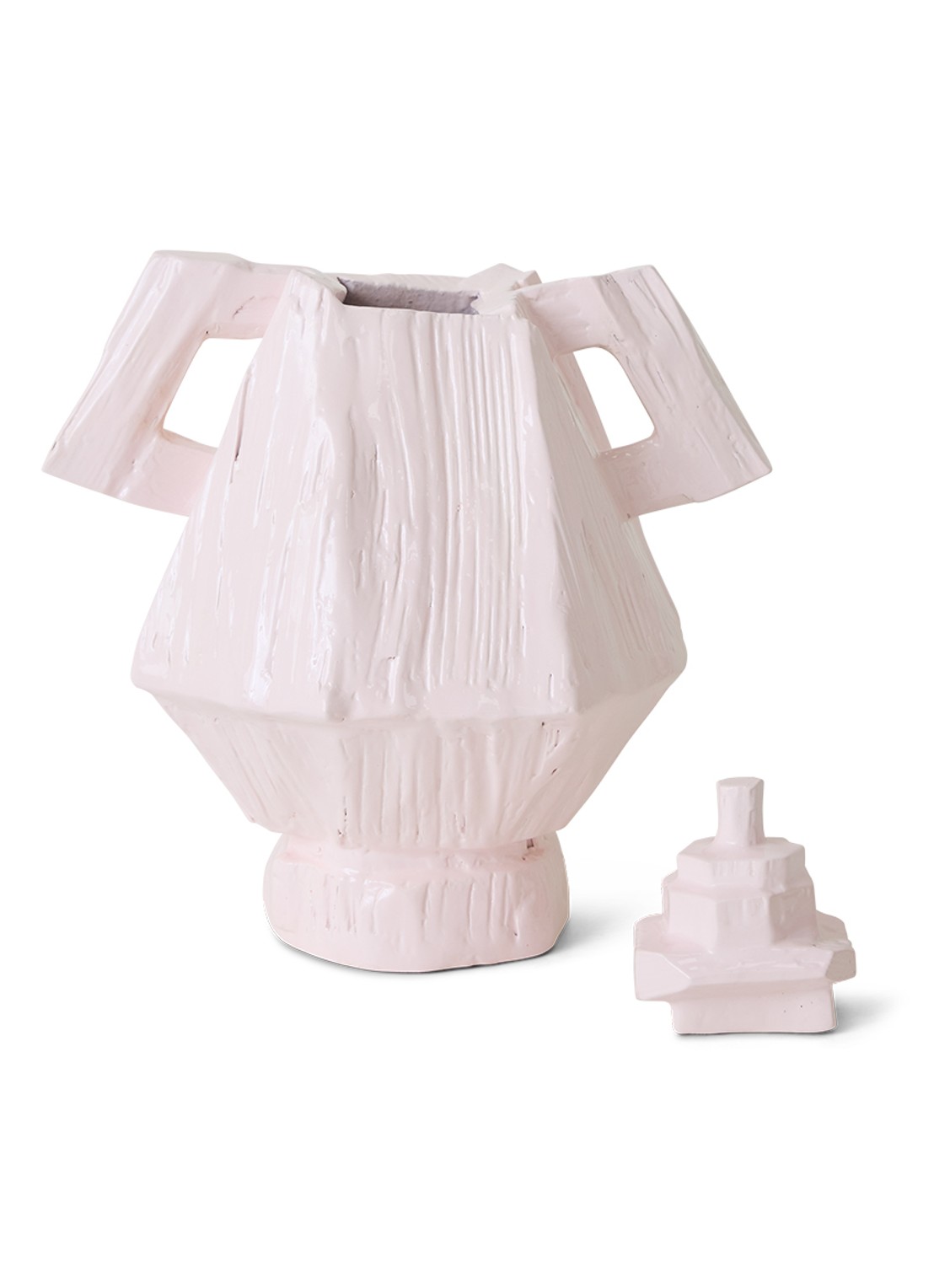 HKliving Teun Zwets Amfora vaas 38 cm - detail 4 lila