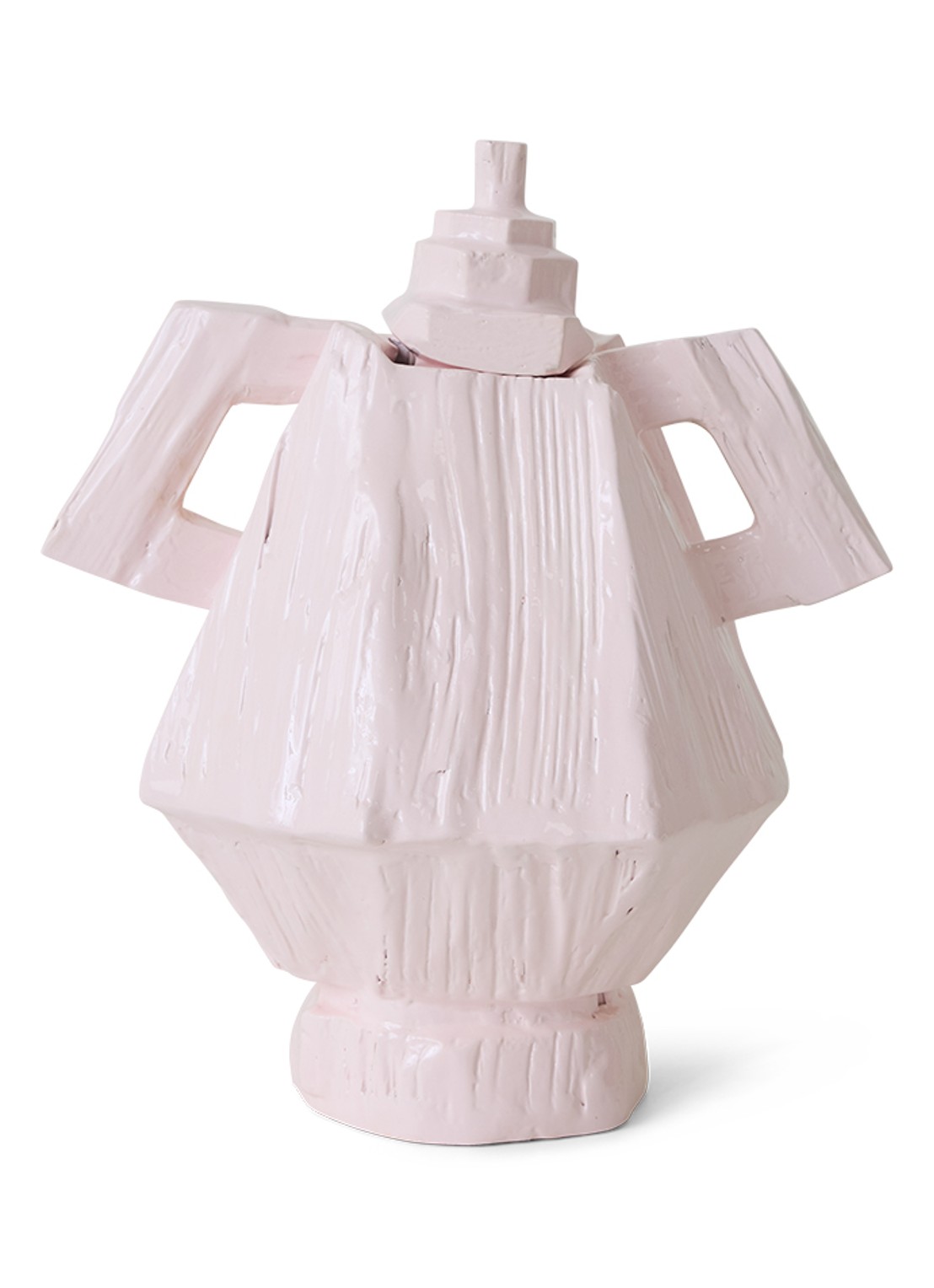 HKliving Teun Zwets Amfora vaas 38 cm - voorkant 2 lila