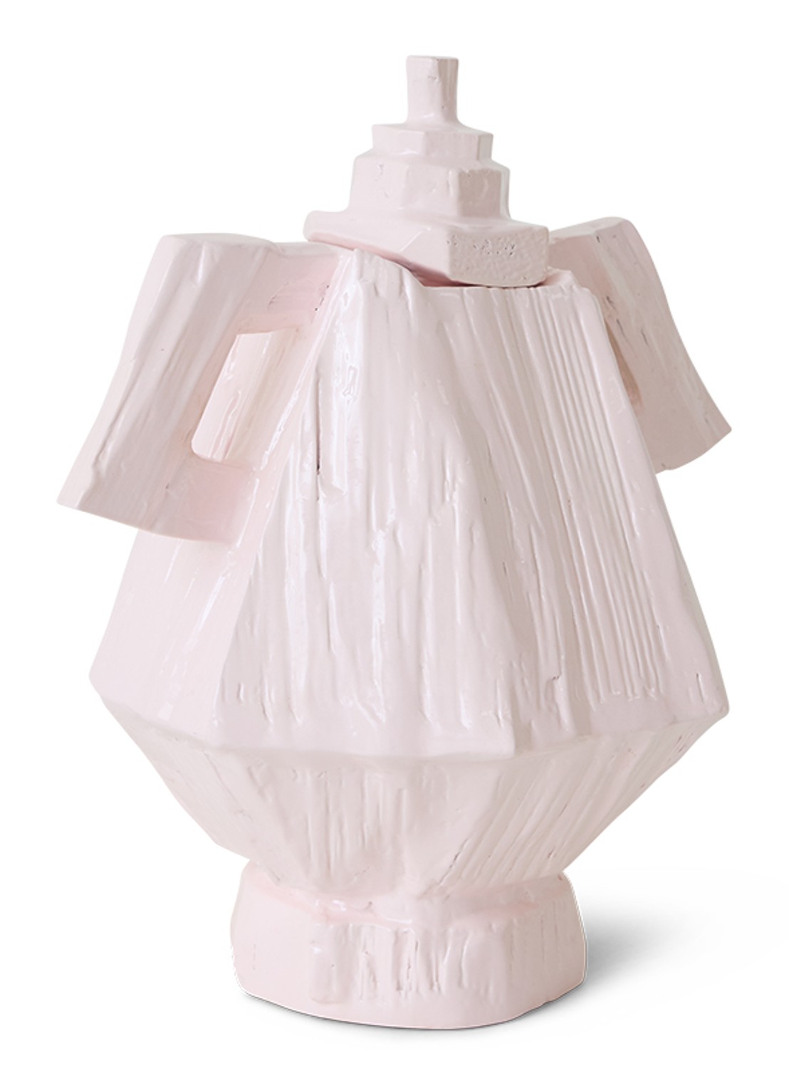 HKliving Teun Zwets Amfora vaas 38 cm - voorkant 3 lila