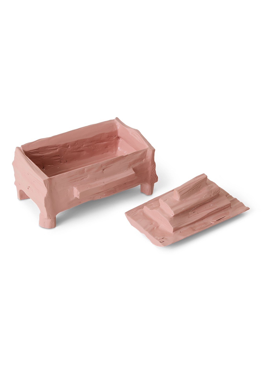 HKliving Teun Zwets opbergdoos 30 x 19 cm - achterkant 5 roze