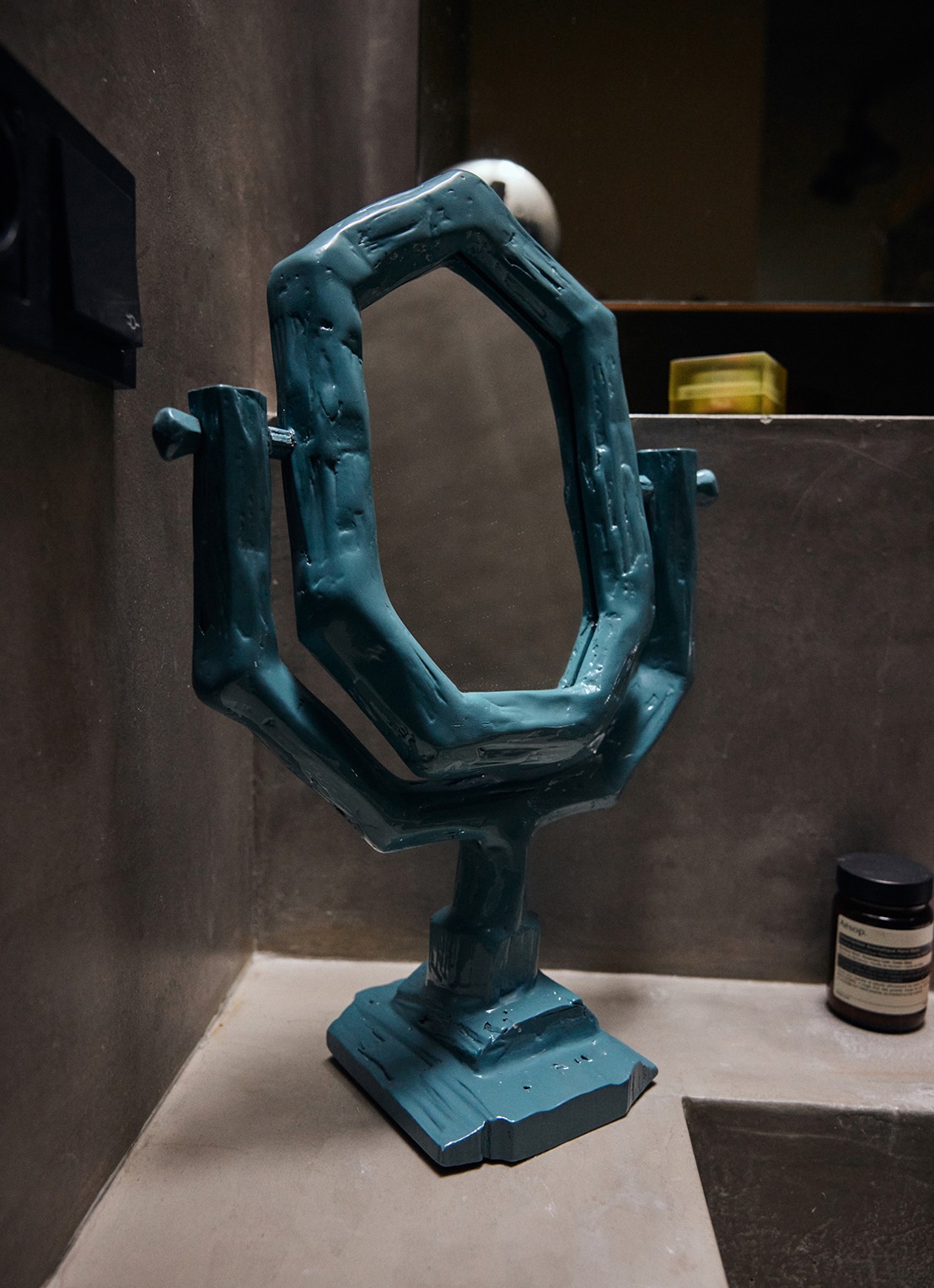 HKliving Teun Zwets spiegel 44 cm - detail 4 blauw