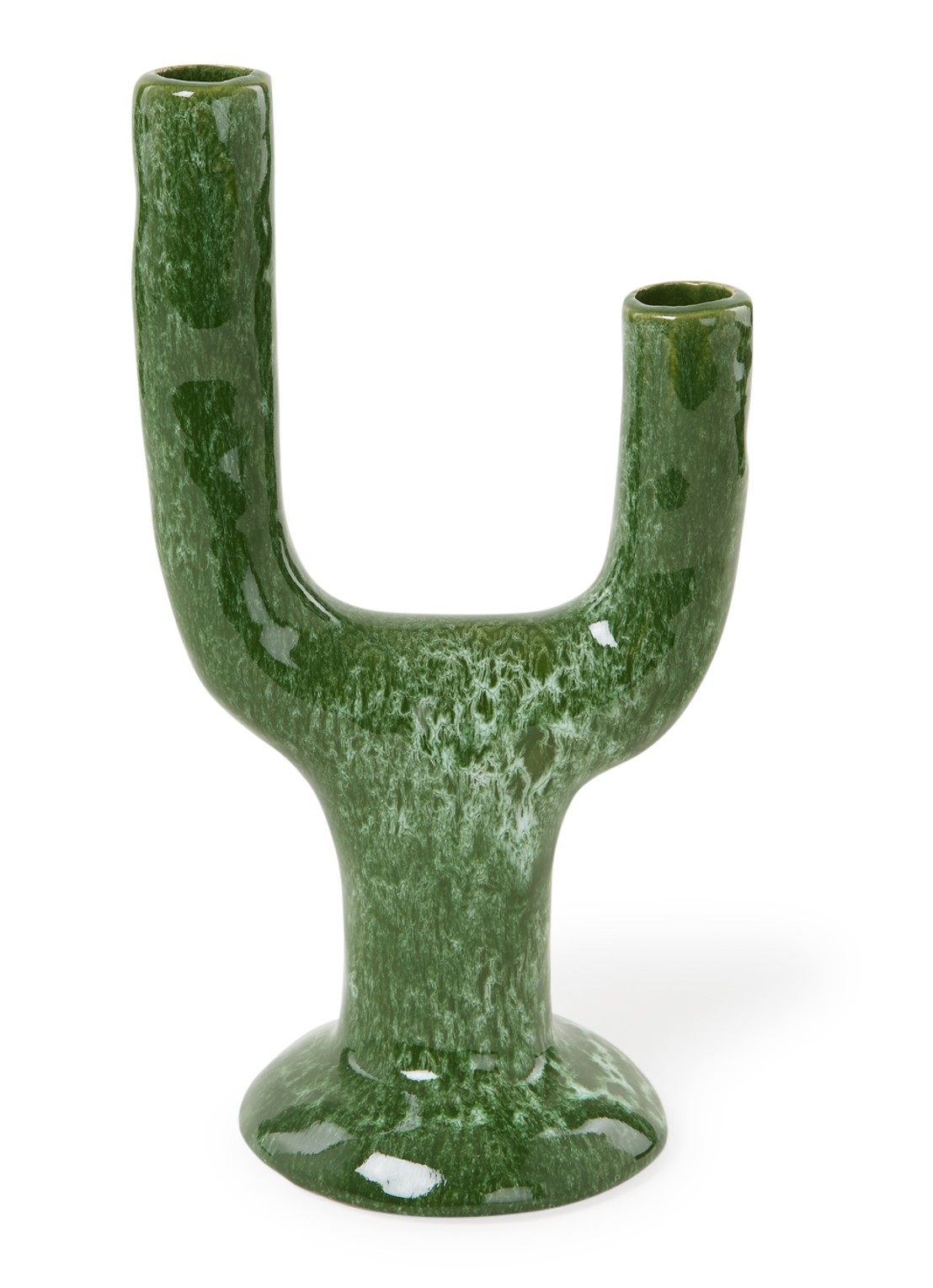 HKliving The Emeralds L kandelaar 27,5 cm - voorkant groen