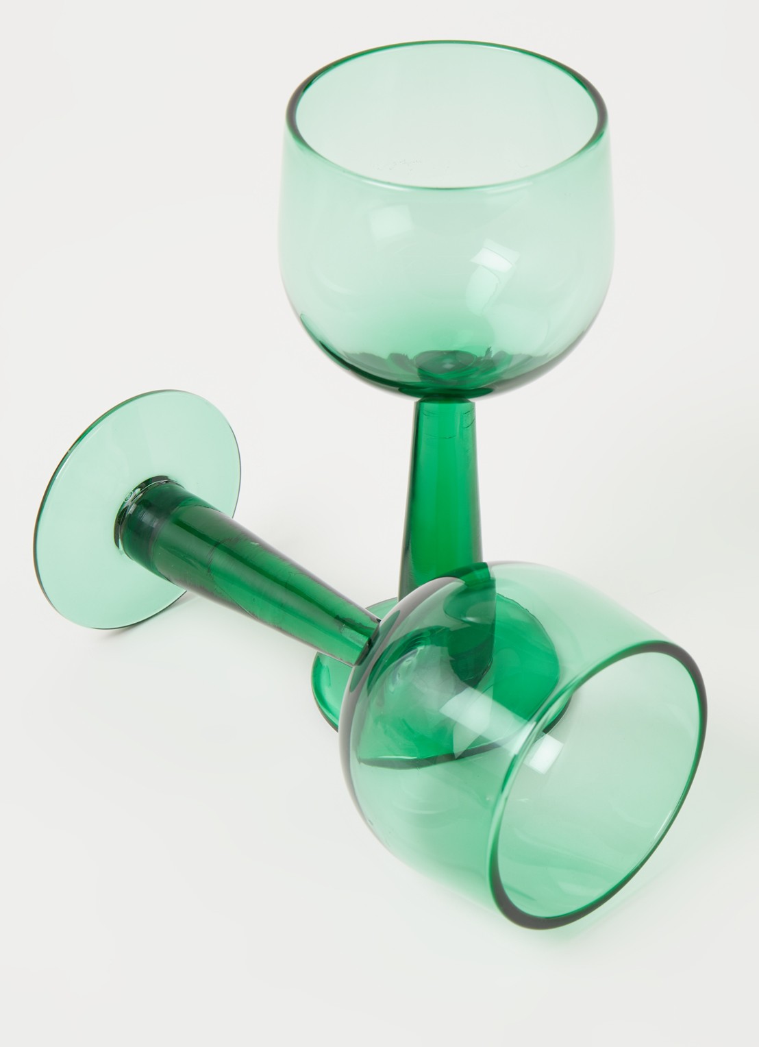 HKliving The Emeralds wijnglas 20 cl set van 4 - detail groen