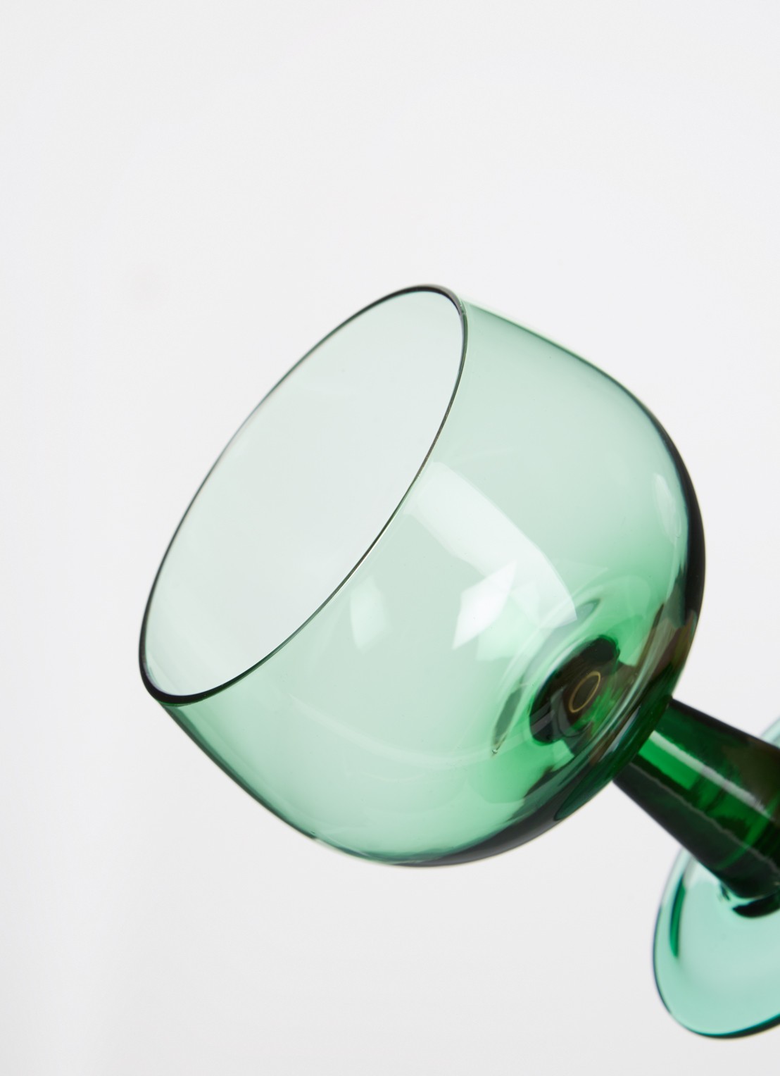 HKliving The Emerlads laag wijnglas set van 4 - detail groen