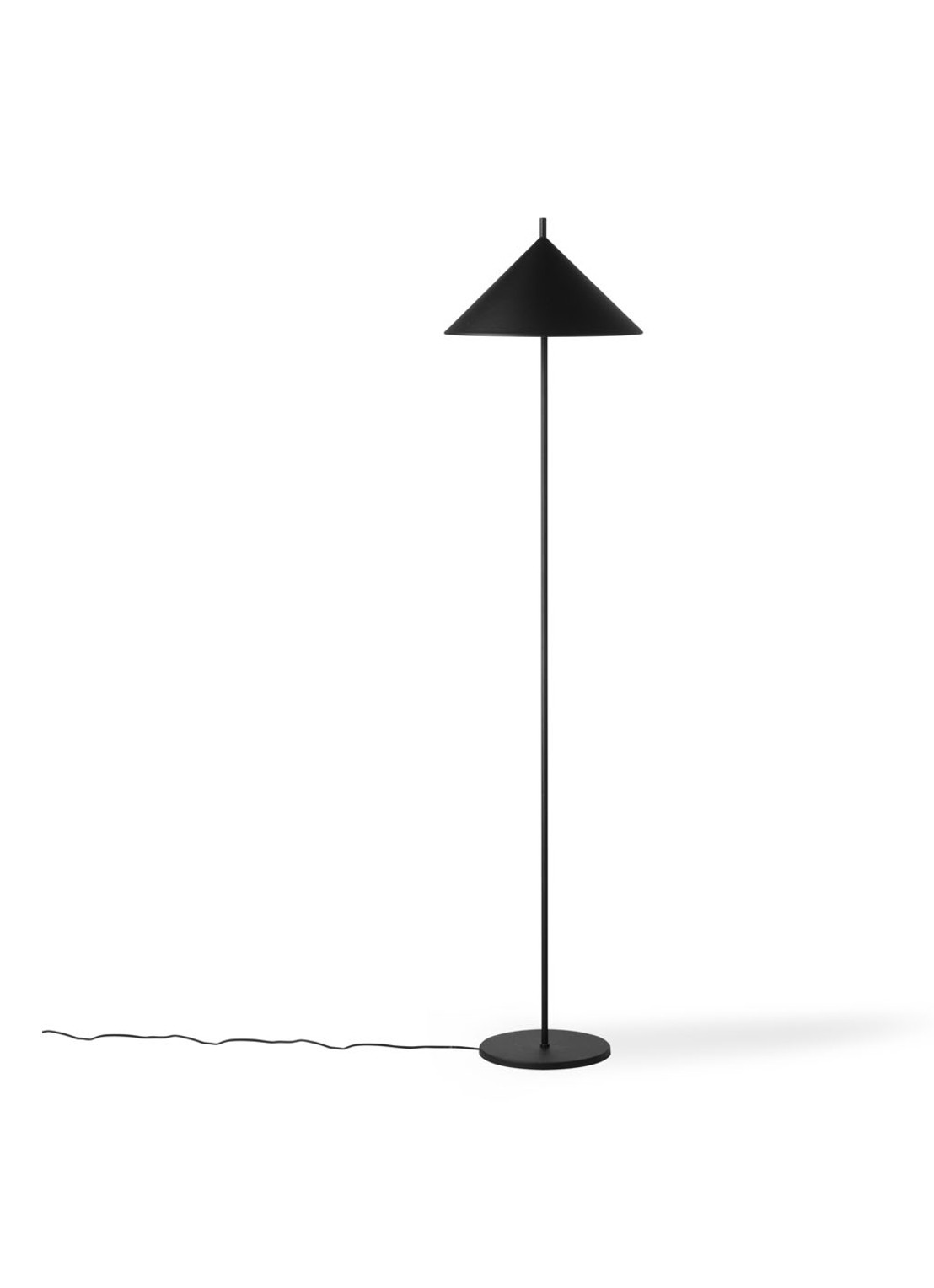 HKliving Triangle vloerlamp Ø 34 cm - voorkant zwart