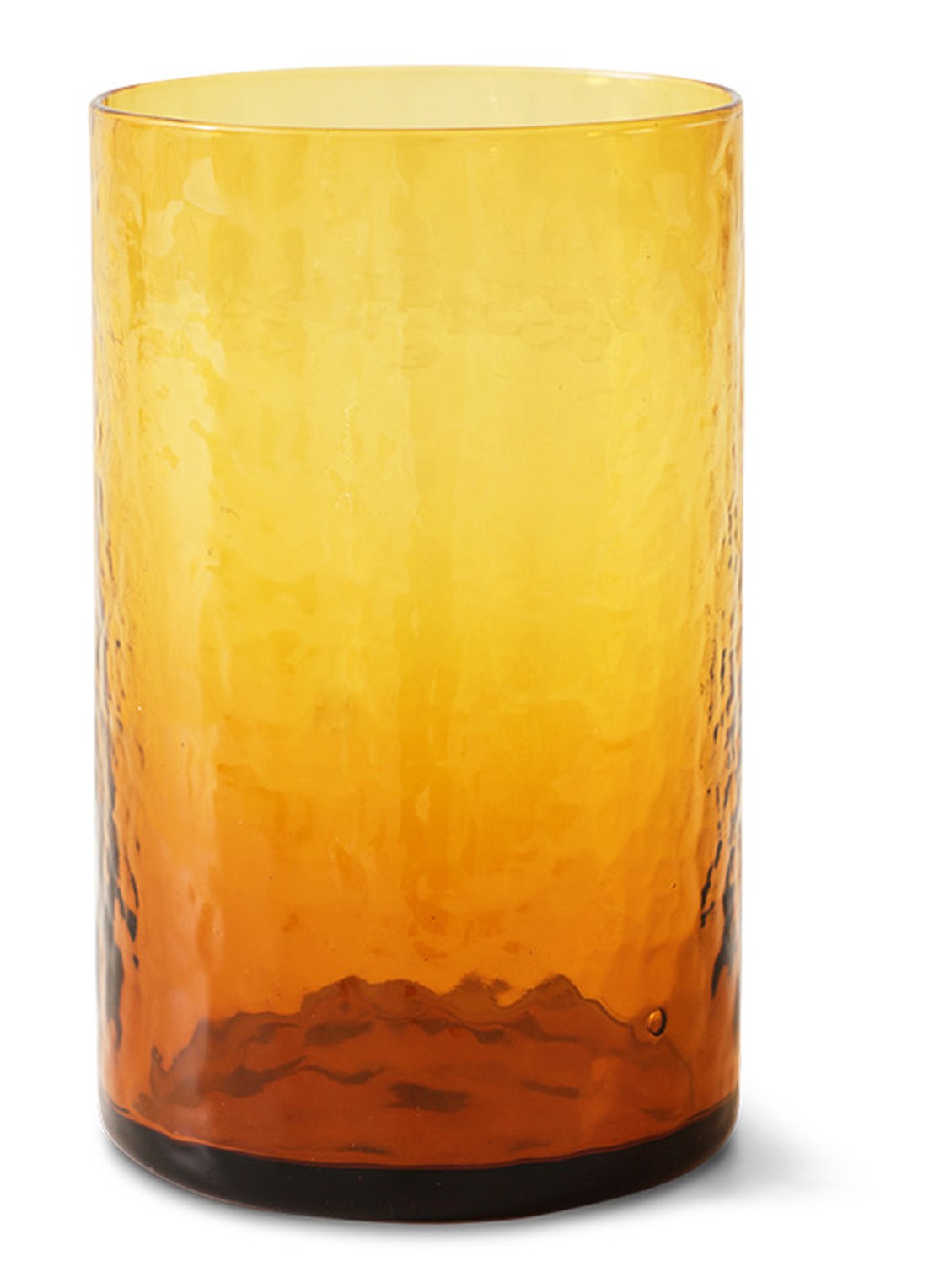HKliving Tube longdrinkglas 40 cl - voorkant oranjebruin
