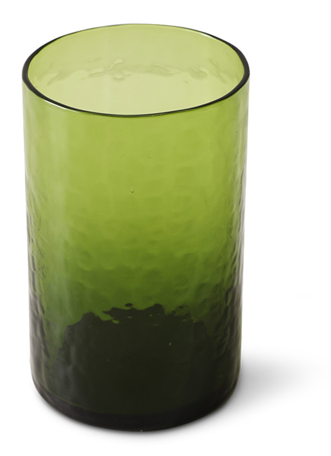 HKliving Tube longdrinkglas 40 cl - voorkant 2 olijfgroen