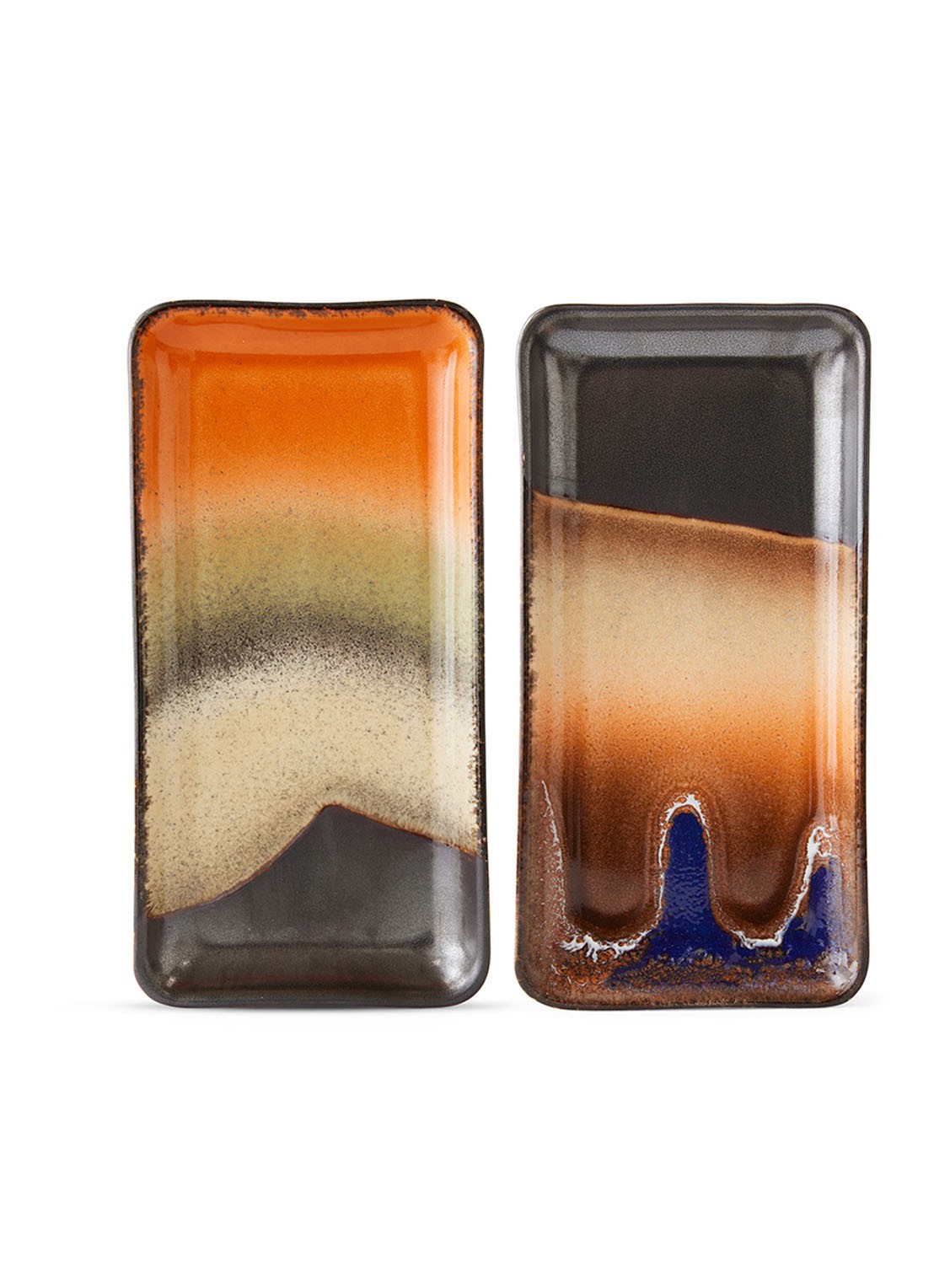HKliving Twenty Four Hours suiker- en melkschaal 18,5 cm - voorkant multicolor