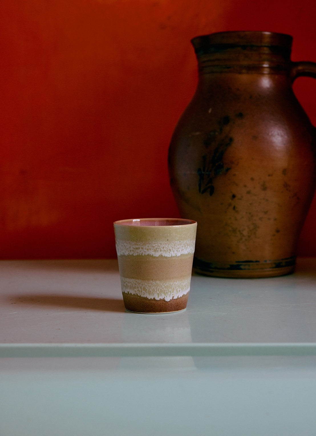 HKliving Umber mok - voorkant 4 oranjebruin