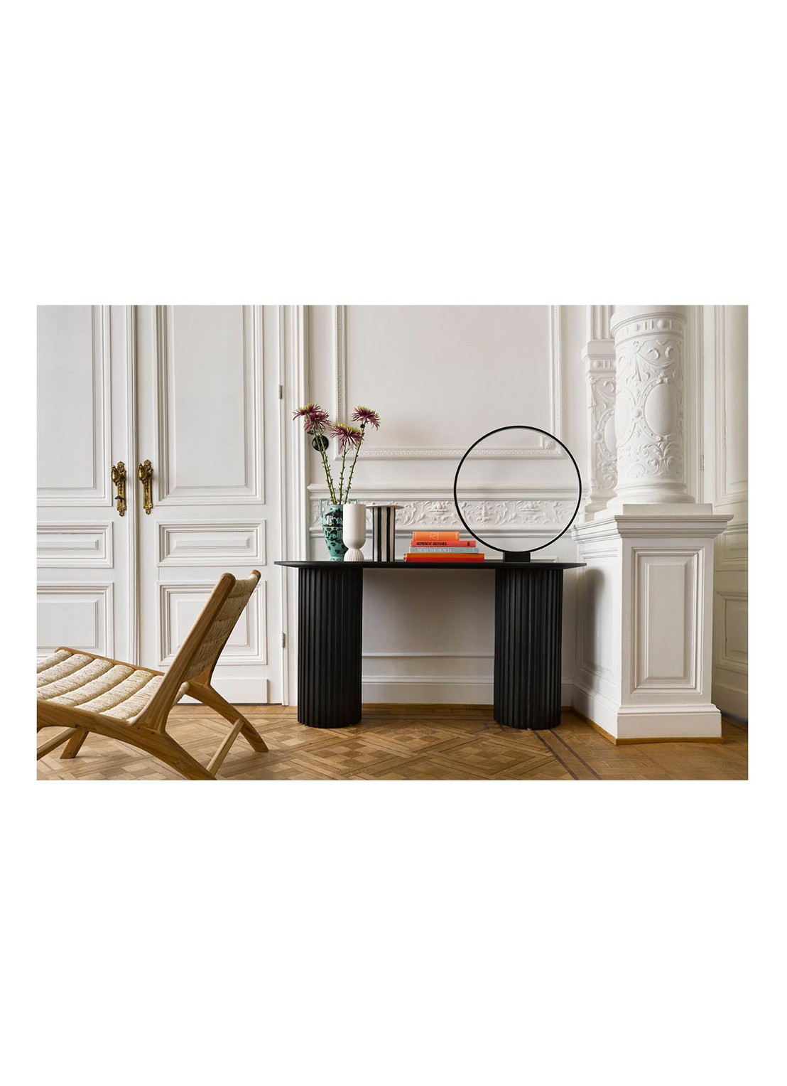HKliving Vaas 25 cm - voorkant 2 zwart