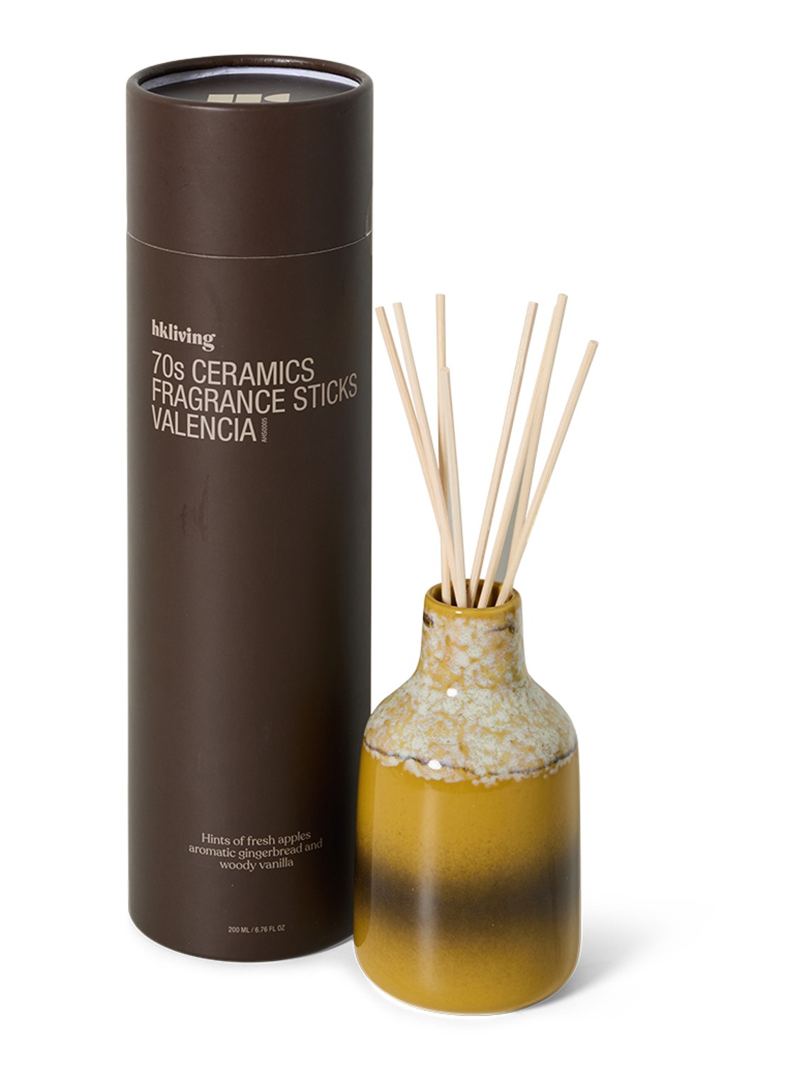 HKliving Valencia geurstokjes 200 ml - achterkant 4 beige