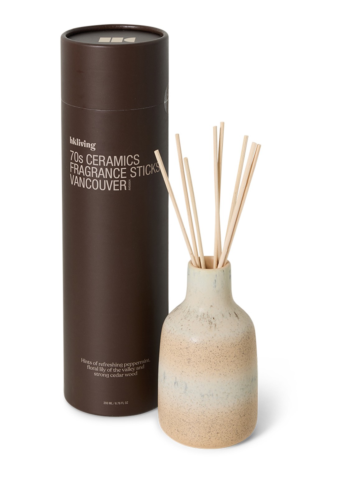 HKliving Vancouver geurstokjes 200 ml - achterkant 3 beige