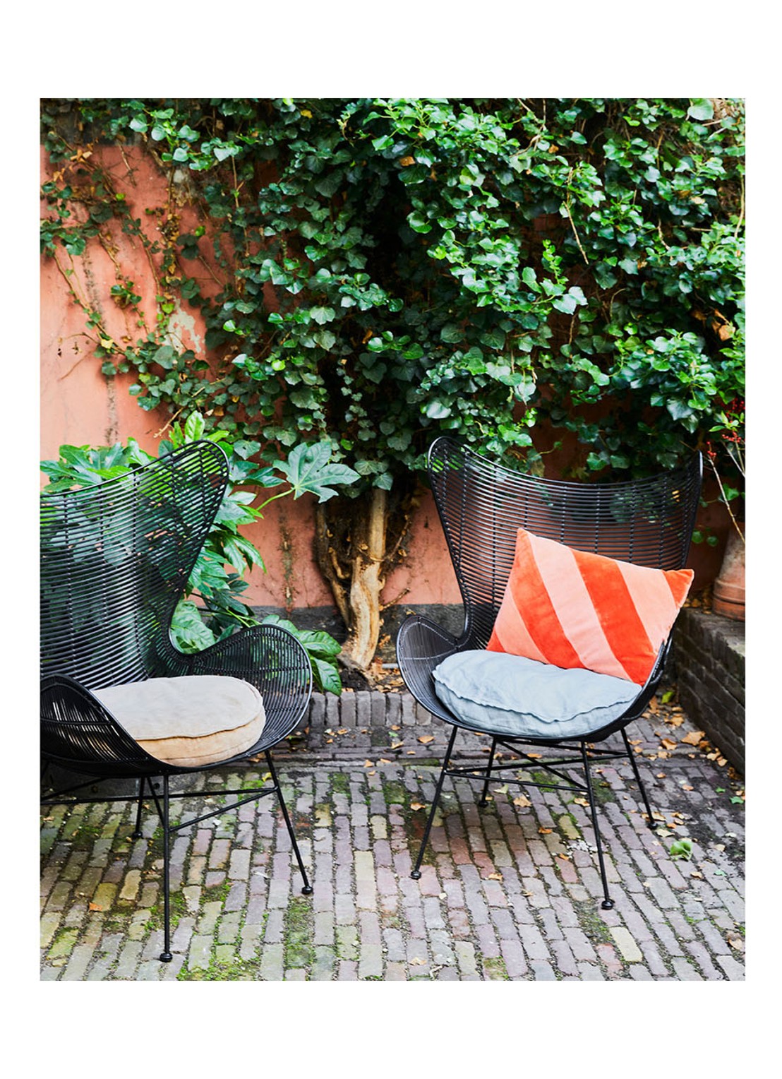 HKliving Velvet sierkussen 60 cm - voorkant 4 perzikroze