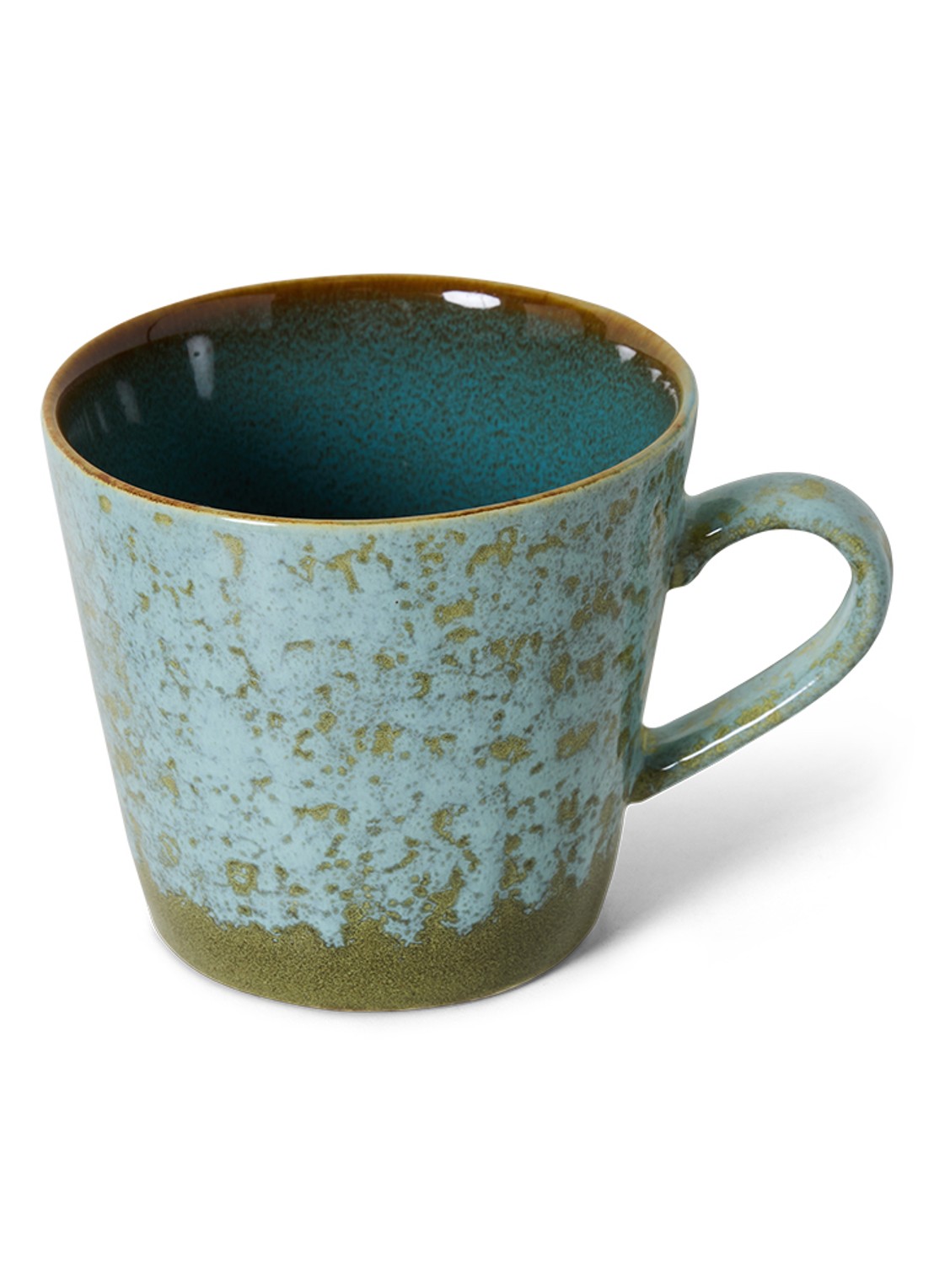 HKliving Verdigris cappuccino mok - detail 3 groen