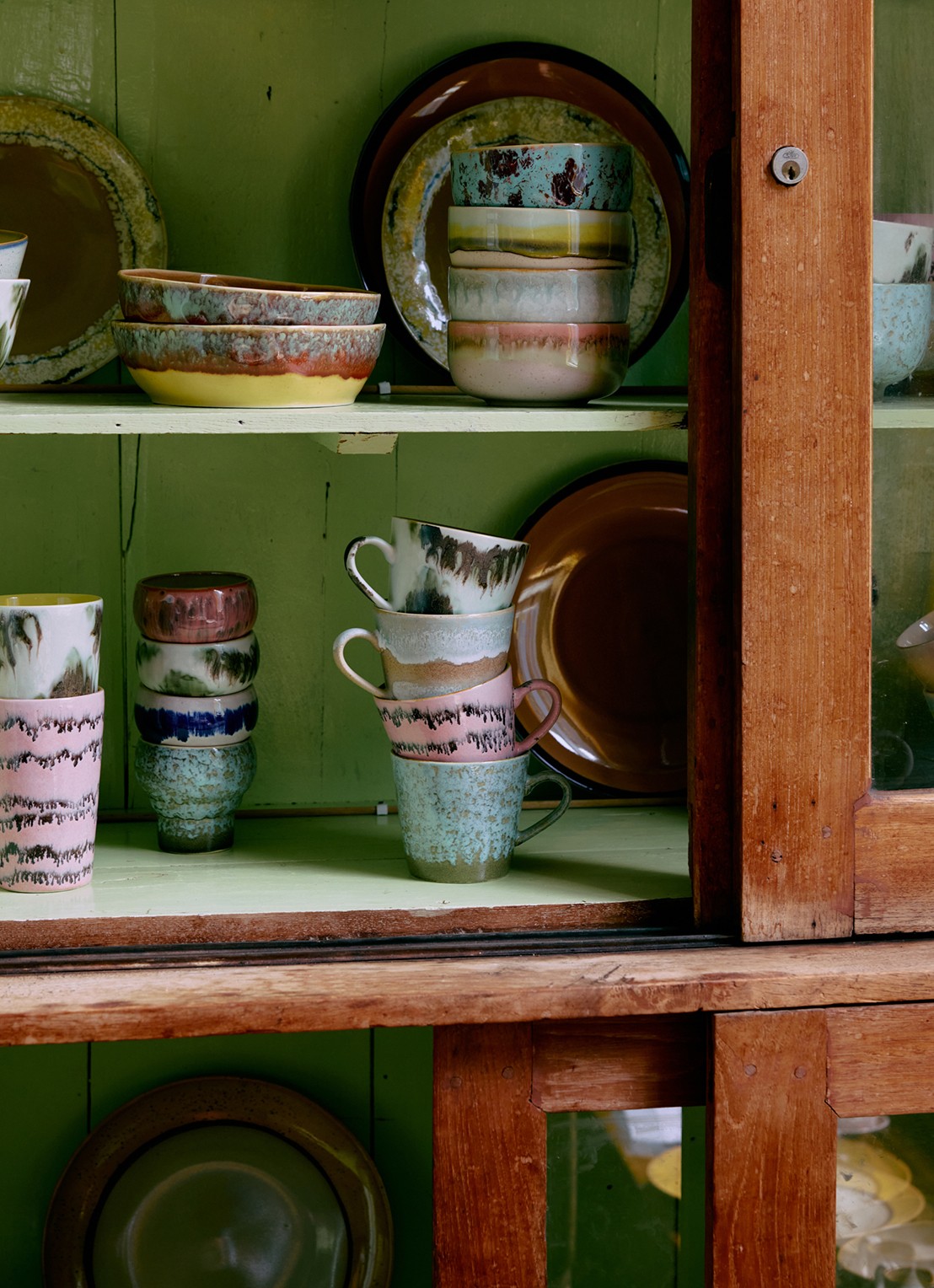 HKliving Verdigris cappuccino mok - detail 5 groen