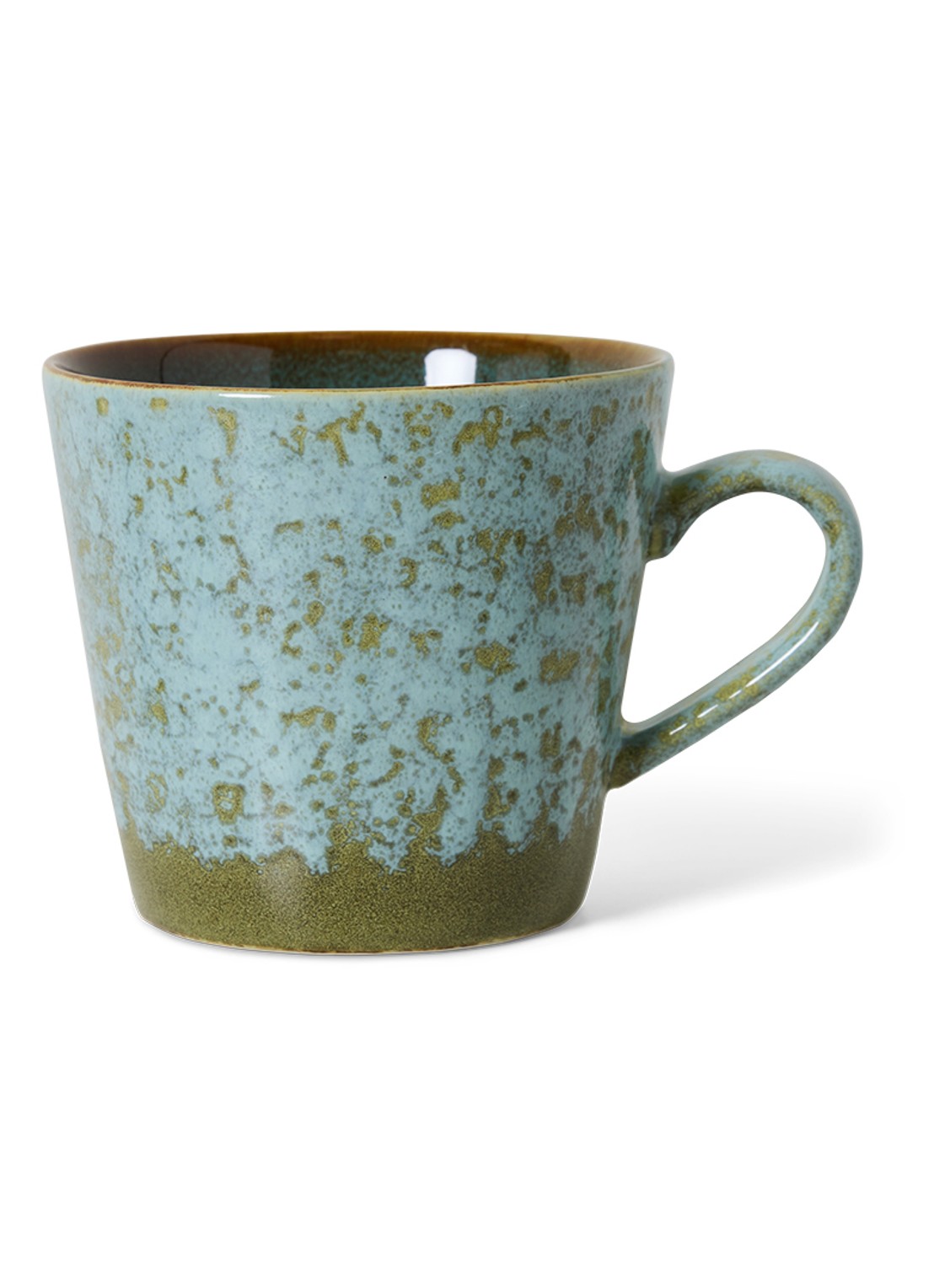 HKliving Verdigris cappuccino mok - voorkant groen