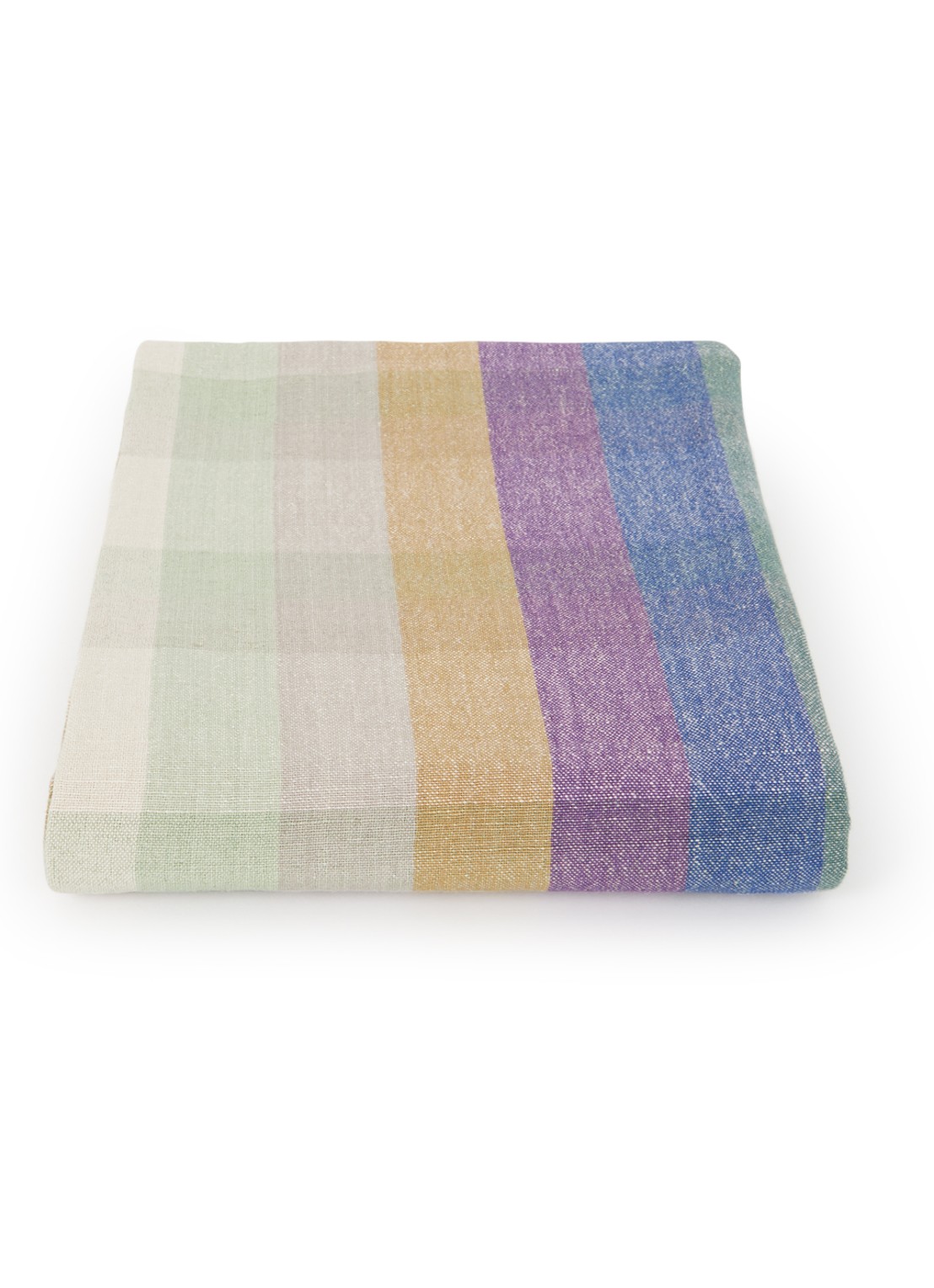 HKliving Vida tafelkleed in linnenblend 140 x 220 cm  - voorkant multicolor