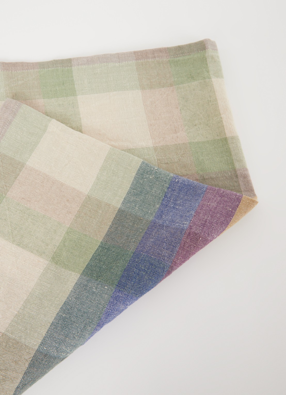 HKliving Vida theedoek in linnenblend 50 x 70 cm - detail 5 multicolor