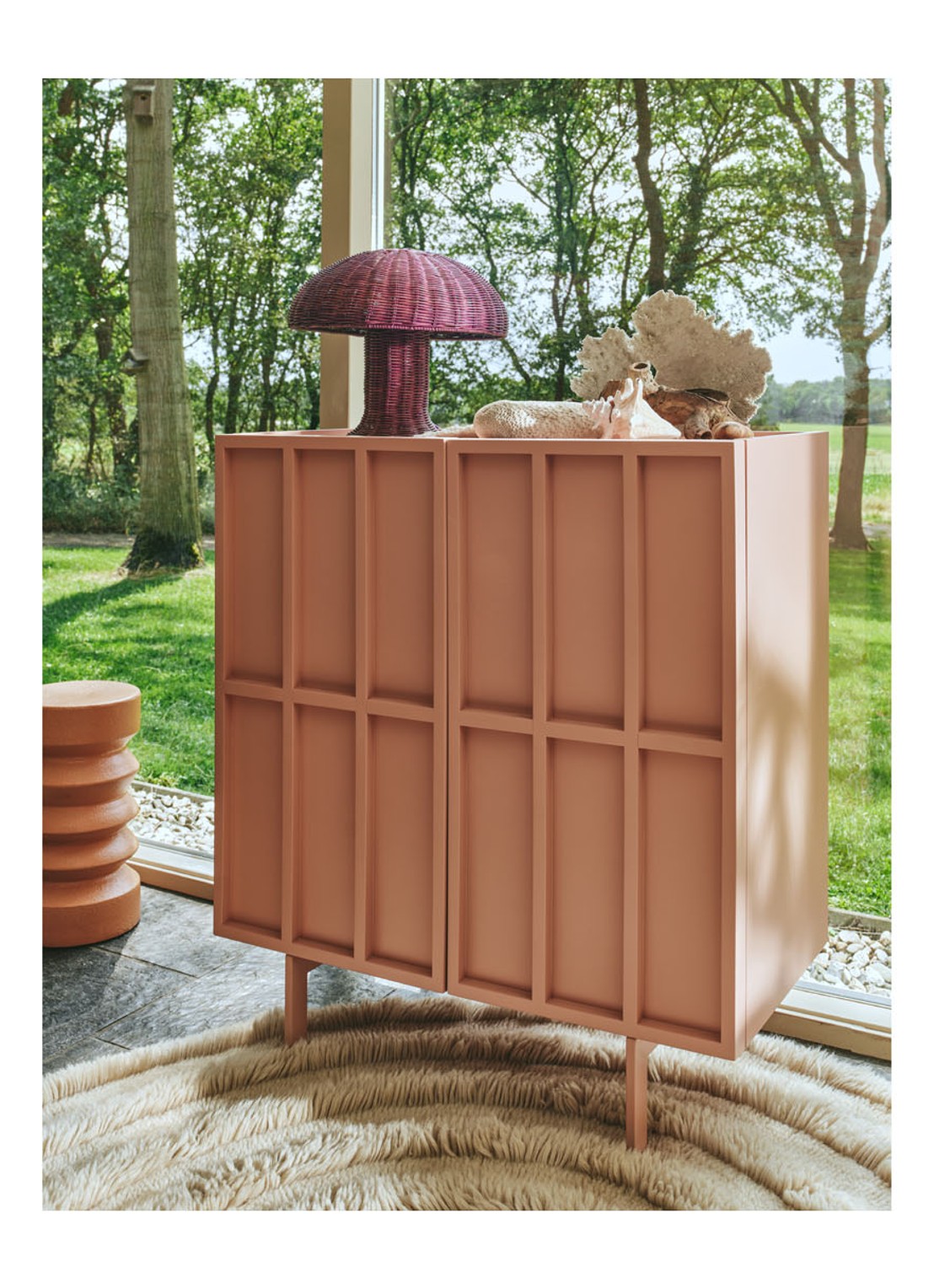 HKliving Vloerkleed  ø150 cm - voorkant 6 gebroken wit