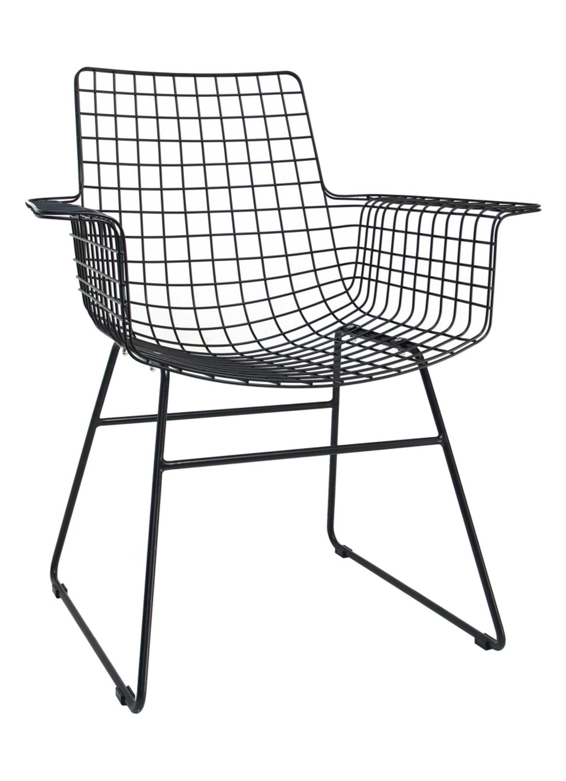 HKliving Wire Armchair stoel - voorkant zwart