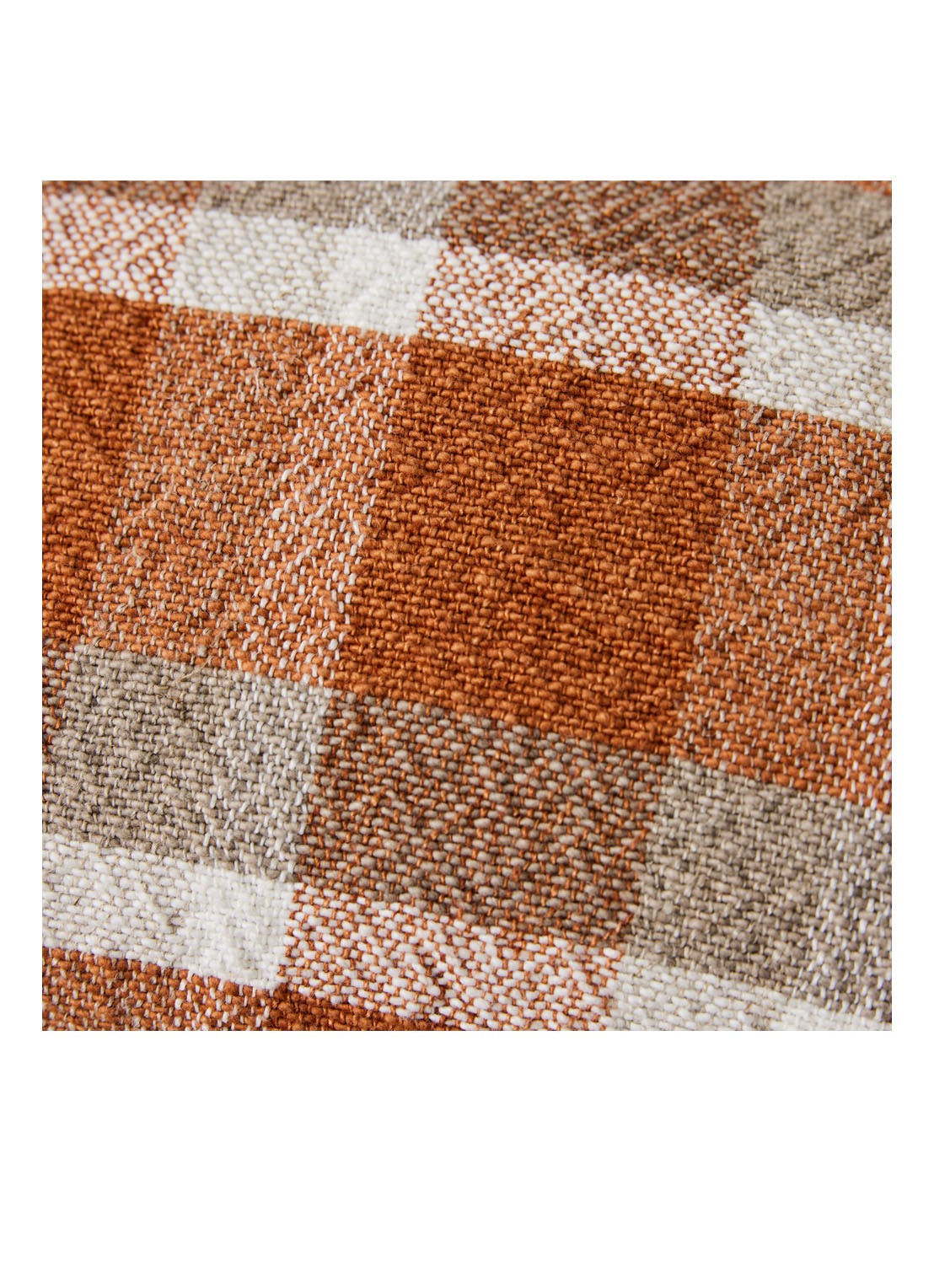 HKliving Woven sierkussen 60 x 35 cm - achterkant 3 oranjerood
