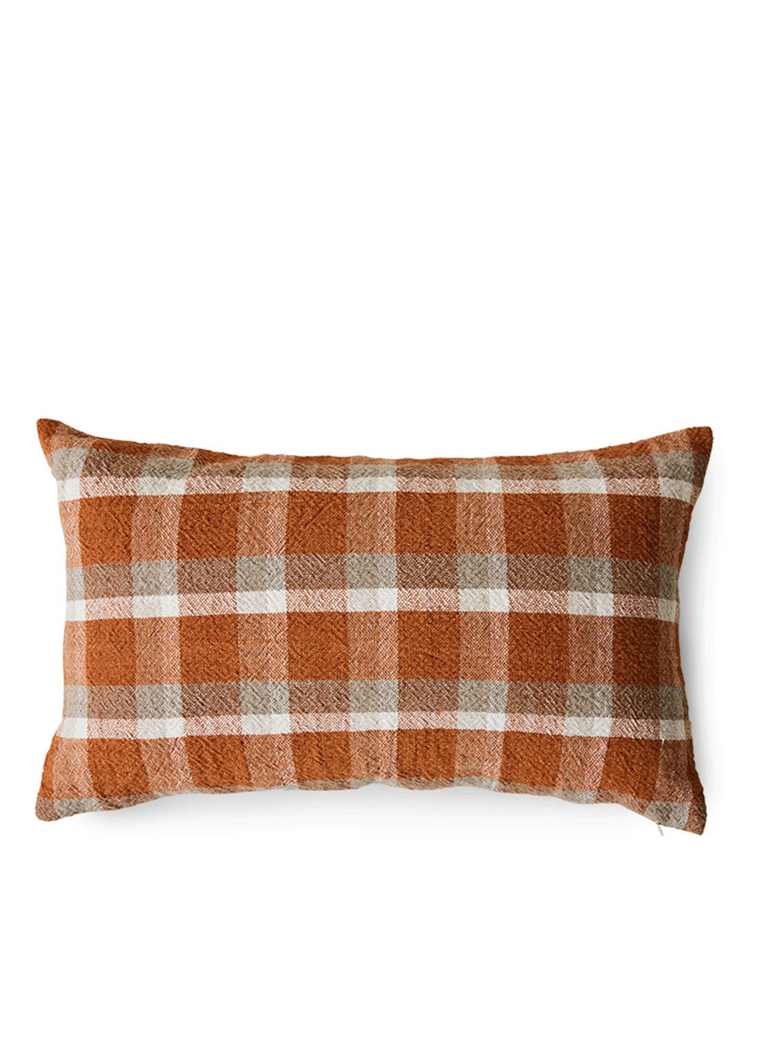 HKliving Woven sierkussen 60 x 35 cm - voorkant oranjerood