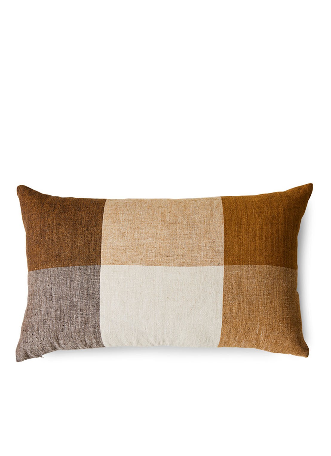 HKliving Woven sierkussen 60 x 35 cm - voorkant 2 camel