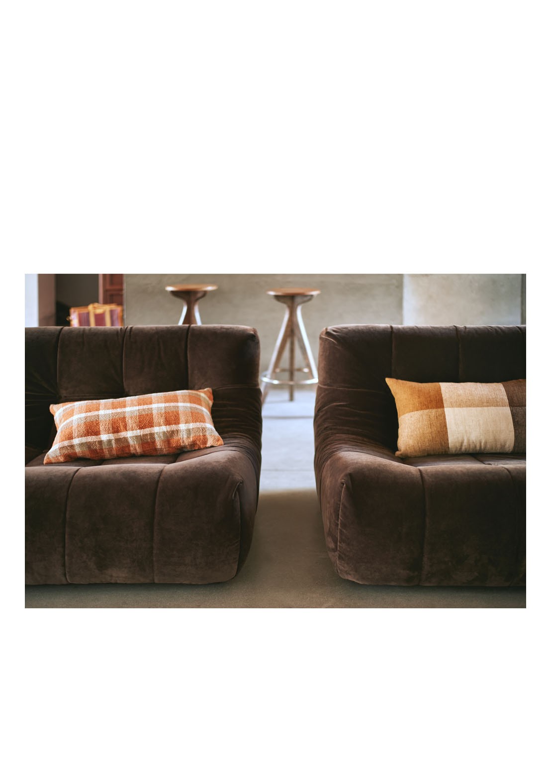 HKliving Woven sierkussen 60 x 35 cm - voorkant 3 camel