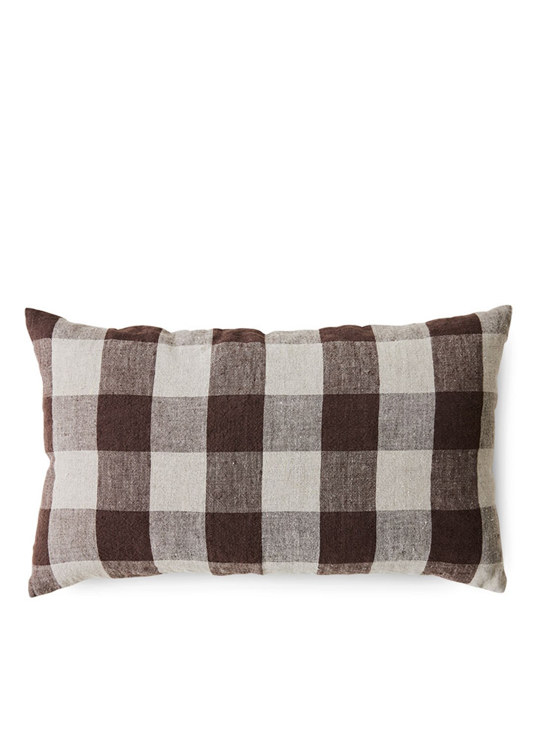 HKliving Woven sierkussen 60 x 35 cm - voorkant grijs