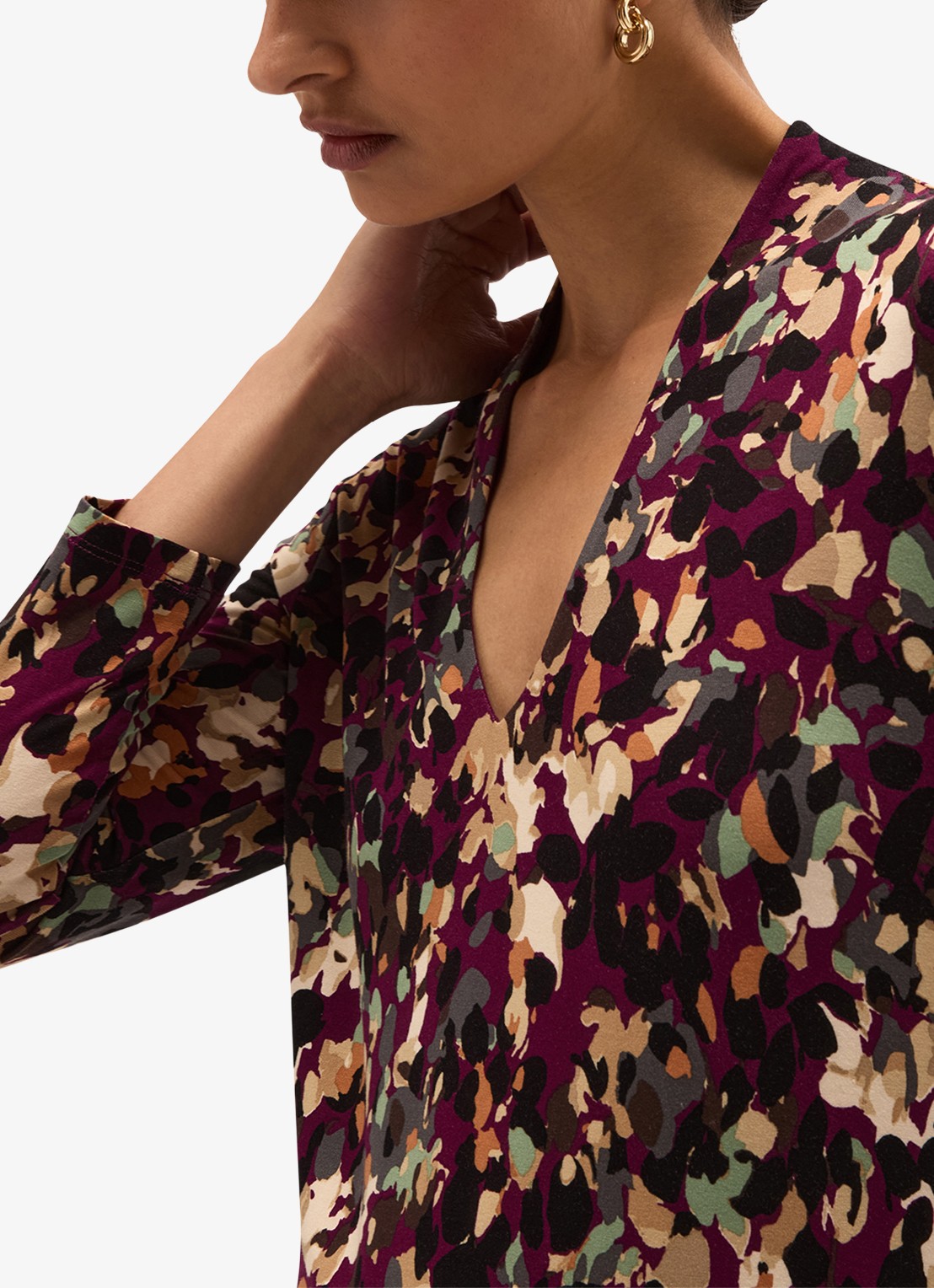 Hobbs Aimee printed top - detail 2 paars
