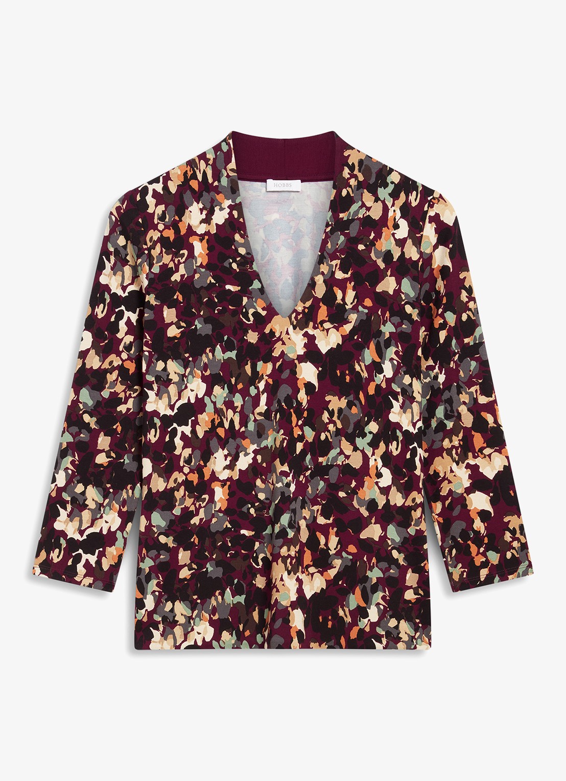 Hobbs Aimee printed top - voorkant 5 paars
