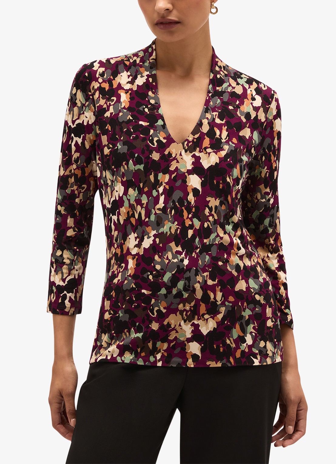 Hobbs Aimee printed top - voorkant 6 paars