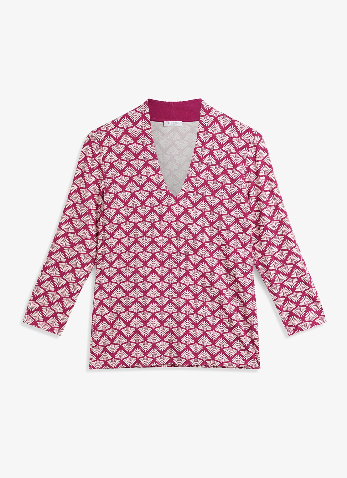 Hobbs Aimee printed top - voorkant 2 rood