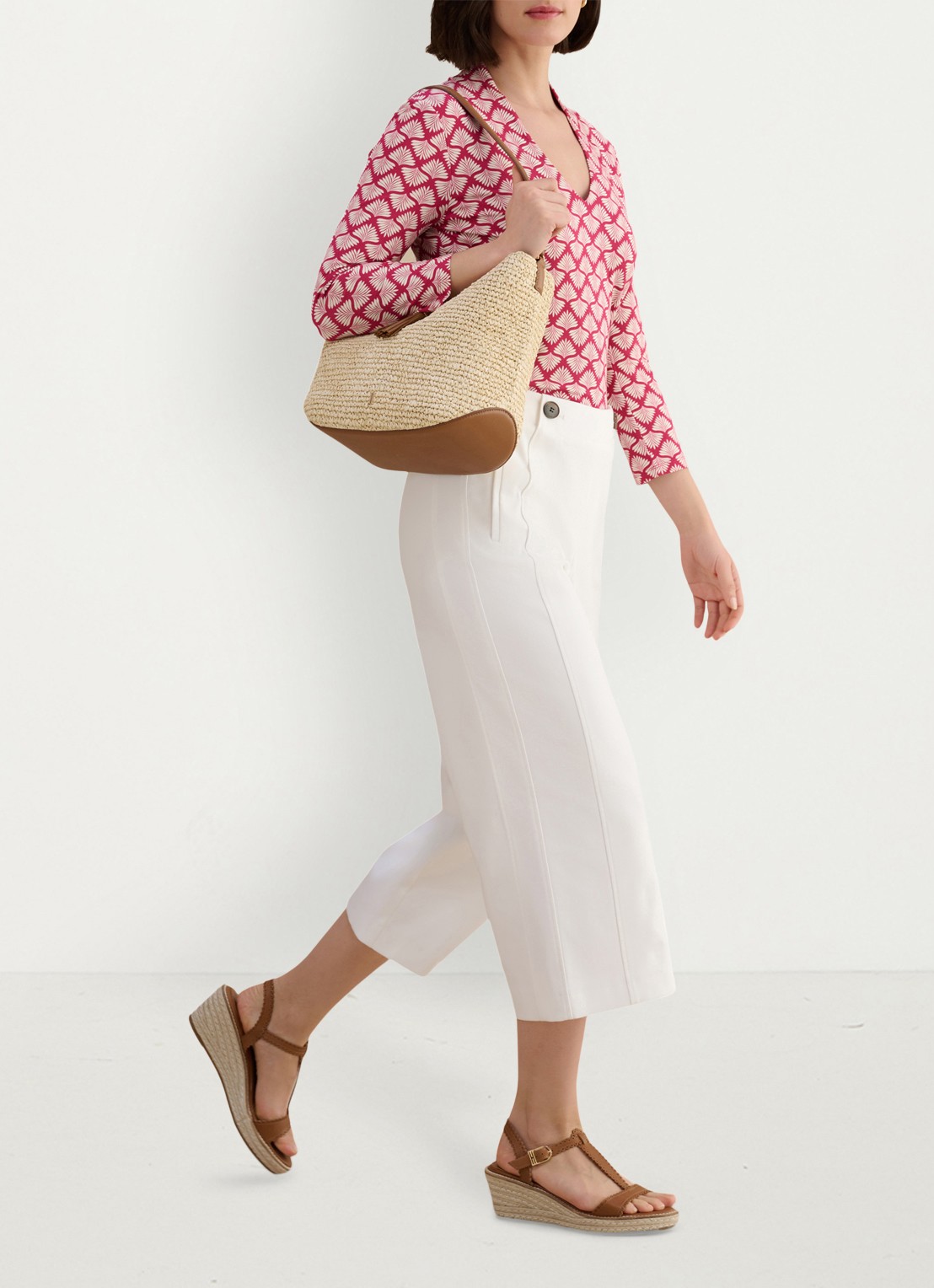 Hobbs Aimee printed top - voorkant 3 rood